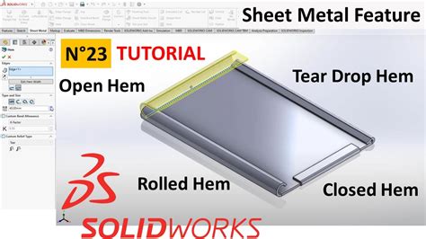 solidworks sheet metal hem instructions